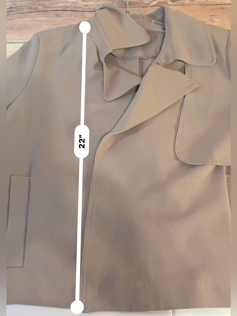 Premise Taupe Women's Trench Style Jacket Business Casual - Picture 8 of 8